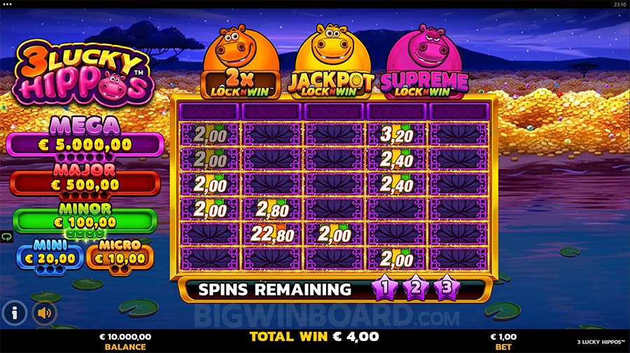 3 Lucky Hippos slot